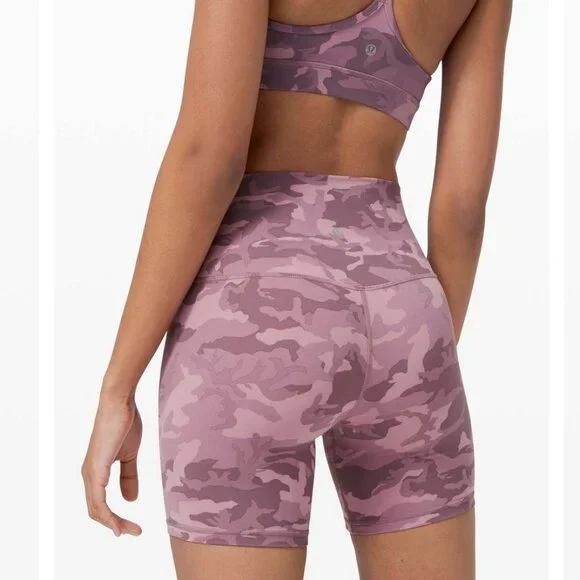 Lululemon Align Short 6" Incognito Camo Pink Taupe Multi 4 - Picture 4 of 10